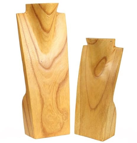 Oriental Galerie Schmuckhalter Schmuckständer Schmuck Ketten Halskette Büste Holz Kettenhalter Kettenständer, Größe:40 cm, Farbe:i3