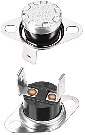 sourcing map KSD301 Thermostat 150°C/302 °F 10A N.C Temperaturschalter mit Schnappscheibe für Mikrowelle, Backofen, Kaffeemaschine 2 Stück