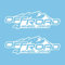 Autodomy 4x4 Off Road Allrad 4 Wheel Drive Aufkleber 2 Stück | 4x4 Aufkleber für Auto 20x6,5 cm | Sticker Auto Tuning Widerstandsfähig gegen Regen und Sonne (Weib)