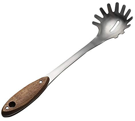 Rinboat Tenedor Cuchara Espaguetis Cuchara Pasta con Mango de Madera, 1 Paquete