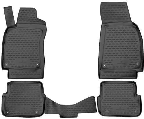 WALSER XTR Gummi Fussmatten Auto für Audi A6/Avant 2004-2011, A6 Allroad 2006-2011, 100% passgenaue Auto Fußmatten, robuste Universal Fußmatte Auto, Gummimatten Auto