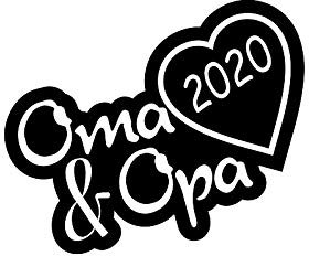 1 x Plott Aufkleber Oma & Opa 2020 Sticker Familie Autoaufkleber Tuning Decal