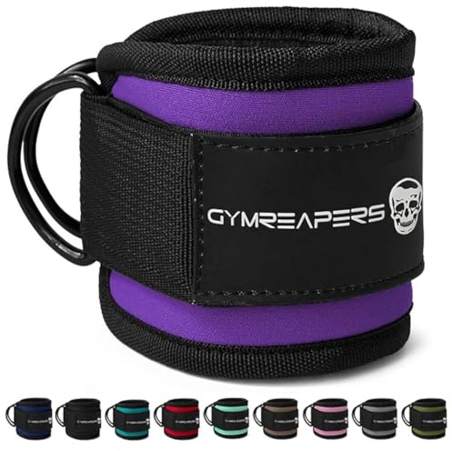 Gymreapers Knöchelriemen für Kabelzug, Cable Kickbacks, Gesäßtraining und Unterkörperübungen – verstellbare Beinmanschette mit Neoprenpolsterung