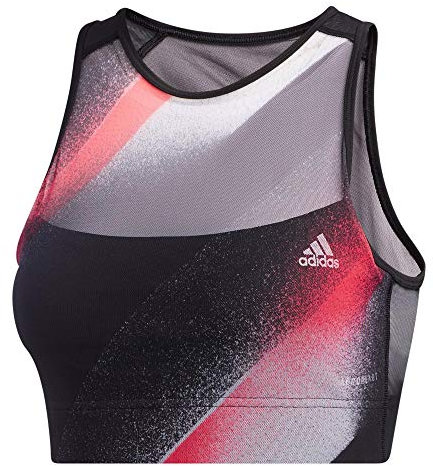 adidas W UC BT Reggiseno Sportivo Donna, Donna, Reggiseno Sportivo, GD4537, Nero, Bianco, Rosa, Nero (Blanco/Rossen), XS