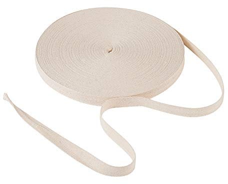 PandaHall - Cinta de algodón para banderines de lino y sarga de lino, 50 metros, 15 mm, para costura, costura, alteraciones y manualidades