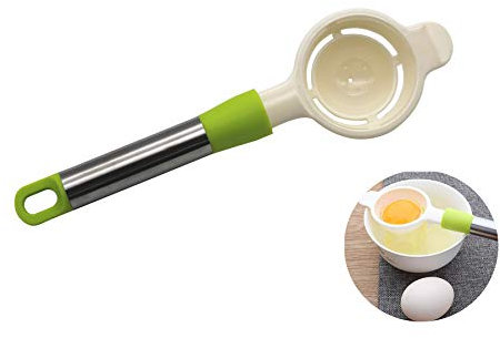 Eiertrenner, Eigelbtrenner mit langem Griff, zum Backen, Kochen
