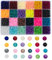 Cheriswelry Environ 600 perles en verre givré de 8 mm - 24 couleurs - Perles rondes transparentes en verre mat pour la fabrication de bijoux, colliers, bracelets