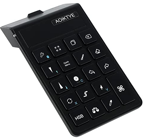 AOIKTYE Keyboard for Procreate, Procreate Accessories for iPad/Tablet/Laptop/Smartphone,etc, Procreate Keyboard-5.8 x 3.8 in (2nd Generation Black)