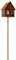 Manufaktur Lichtbogen Rost Gartenstecker Haus 135 cm