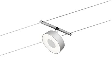 Paulmann 94476 LED Seilsytem Circle Einzelspot 400lm incl. 1x5 W Warmweiß Chrom matt, Chrom Kunststoff, Metall Beleuchtungssystem 3000 K