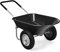 COSTWAY Brouette de Jardin 2 Roues, Brouette de Jardin Résistante en Fer avec Pneus Ø 35cm et Poignée, Charge Max 100 KG, pour Jardinage/Maçonnerie (Noir)