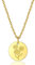 Bestyle Geburtsmonat Blume Halskette Damen Münze Anhänger Versprechen Halskette April Gänseblümchen Geburtsblumen Schmuck aus 316L Edelstahl mit 45+5cm Rolokette Gold