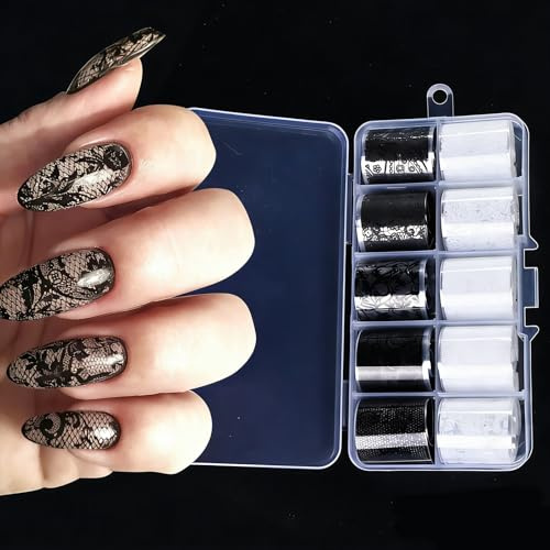 Nagel Folien Set Nagel Transferfolie Nagelfolie Aufkleber Nagelsticker Transferfolie Nägel für Maniküre Dekoration