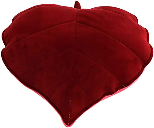 YILANLAN Fun Blattkissen Plüsch Bodenkissen Simulation Bürokissen Stuhl Sofa Autokissen Einfaches Raumdekorationskissen (50cm*50cm, Red)