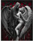 DCIDBEI 40 x 50 cm | 5D Diamant Malerei Quadratisch Gotik Manga, Diamant Painting Dämon und Engel, Mosaik Diamant-Stickerei schädel Skull Paar, für Kinder und Erwachsene, Totenkopf und Damen