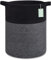 ﻿BOSROTY Large Laundry Hamper for Girls Boys Kids 72L, Nursery Hamper, Tall Laundry Basket, Cotton Rope Woven Blanket Basket for Storage Toys Clothes Towels, 40 x 55 CM, Black & Gray