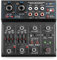 Vonyx VMM401 4-Channel PA Mixer with USB Audio Interface, Bluetooth Streaming, Phantom Power, EQ & Echo Effects - Compact Desk Microphone Music Mixer for Live Sound & Audio Recording