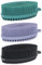 FREATECH 3 Stück Silikon Körperschrubber - Doppelseitige Badewanne Dusche Körperbürste für sanftes Peeling, Tiefenreinigung und intensive Massage, Pflege für Empfindliche Haut, Schwarz& Lavendel&Grün