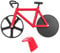 Alnicov Bike Pizza Cutter Pizza Cutter Wheel Stainless Steel Super Sharp Blades - Red