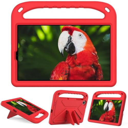 Funda infantil para Lenovo Tab M10 HD (2ª generación) de 10.1 pulgadas TB-X306F/TB-X306X, espuma EVA, ligera, a prueba de golpes, duradera, funda para tablet con asa, funda para niños, color rojo