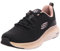 Skechers Femme Mousse Vapeur, Maille Noire et Bordure Or Rose, 36 EU