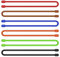 6pcs Silicone Twist Ties, 18 Inch Multifunctional Cable Ties Silicone Straps Reusable Electric Cord Organizer for Outdoor Home Office Organizing (6 Colors)