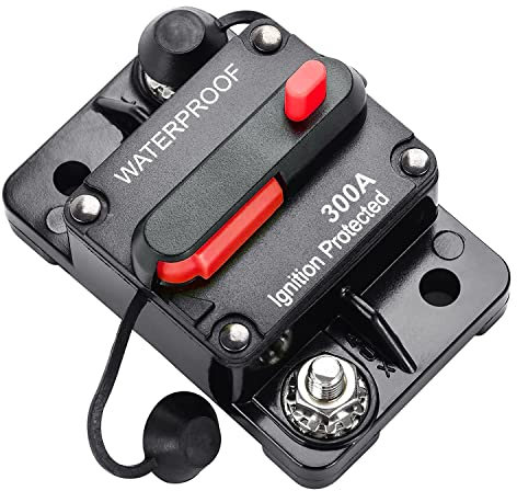 Gebildet 12V-42VDC (300A) Interruttore Automatico 300Amp con Ripristino Manuale Fusibile in Linea Impermeabile Inverter per Motori Marini da Traina Barca ATV Alimentazione Manuale