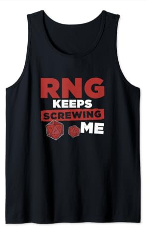 Impresionante generador de números aleatorios Humor RNG sigue atornillándome Camiseta sin Mangas