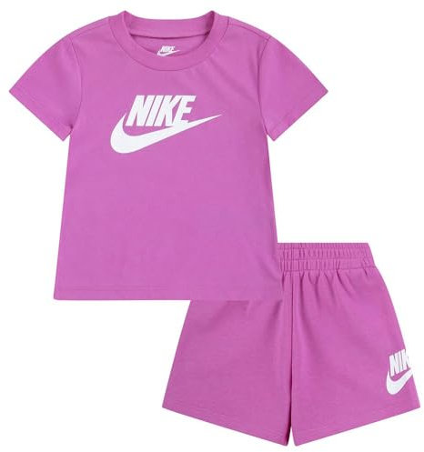 Nike COMPLETO BIMBO CLUB TEE E SHORT SET 66L596 (FUXIA, 12 MONTHS)