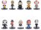 Fehodun 10PCS Horror Film Action Figur Horror Film Gartenzwerg Halloween Spielzeug Statue Chucky Clown Michael Myers Freddy Halloween Indoor Zombie Skulptur Dekor
