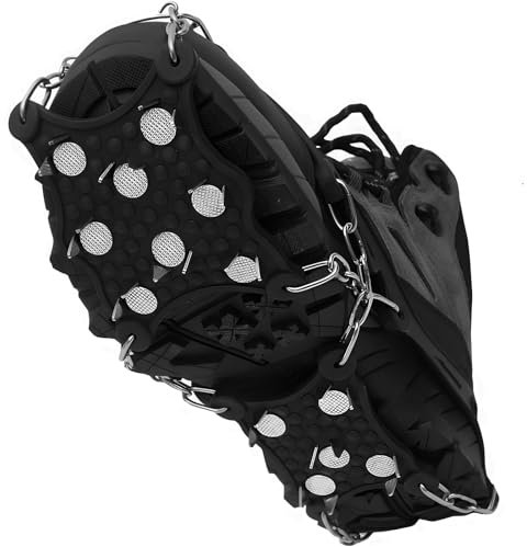 HOSLAFON Ramponi, tacchetti per scarpe antiscivolo Ramponi Tacchetti da ghiaccio leggeri e tacchetti per presa sulla neve Trazione per passeggiate invernali