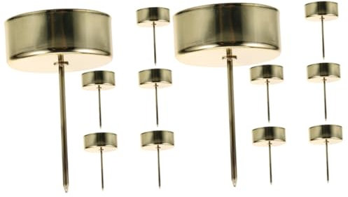 Warmhm 12 STK Kerzenhalter Säulenkerzenständer Geburtstagstischdekorationen Teelichthalter christbaumkerzen Halterung Christbaum kerzenständer Weihnachtsdekoration Gastgeschenke Eisen