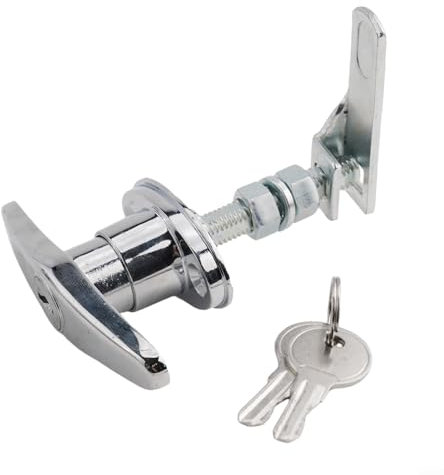 Feegow T-Griffschloss-Set aus Zinklegierung mit Schlüsseln, T-Griff-Schloss-Set für LKW und Garagentor, sicher für LKW-Kappenbefestigung, einfache Installation