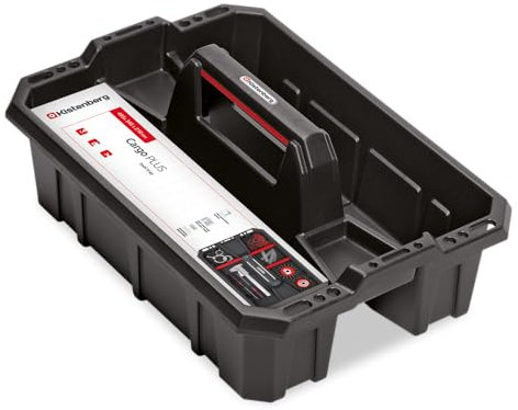 Stolmet Tool Storage Tote Tray Heavy Duty Caddy Holdall Deep Compartment Kilka Models Tool Tray Black (Model 6)