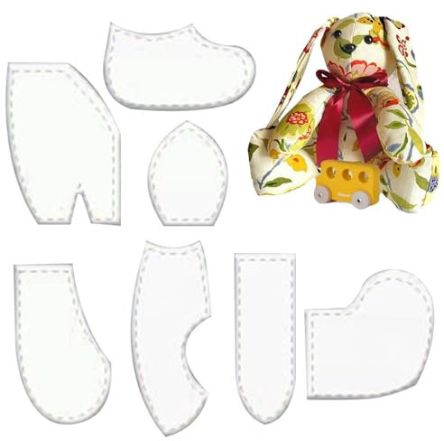 Nexusectar Einfache Schnittmuster,Ostern-Plüsch-Tierhäschen-Muster-Nähwerkzeug - Osterhasen-Memory-Kaninchen-Vorlage für Osterhandwerk, Frühlingsdekorationen und Kinderzimmerdekoration