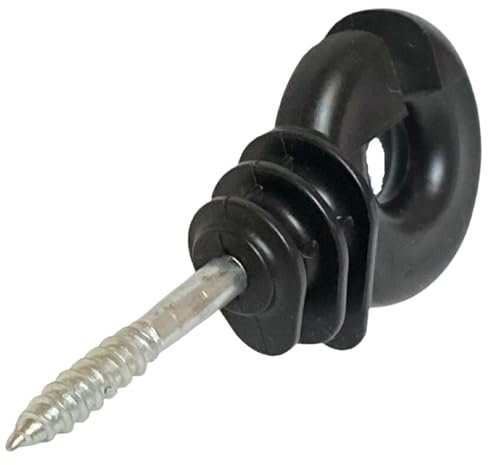 50x Ringisolator mit Holzgewinde, Weidezaun Isolatoren, Weidezaun Ringisolatoren, für Seile, Drähte und Litzen – vielseitig & robust