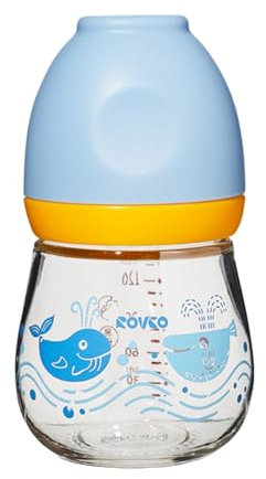 Montesy Biberon en verre à col large pour nouveau-nés - Capacité de 150 ml - Avec tétine anti-coliques - Utilisation quotidienne pratique