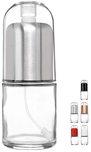 CHEFVANTAGE Olive Oil Sprayer and Oil Mister Elegant Glass Bottle with Clog-Free Filter & Leak Proof Top - Stainless Steel