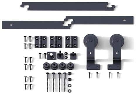 Kit de quincaillerie for porte coulissante pliante double 6/6,6 pieds (kit uniquement, sans porte)(201CM 6.6FT Rail Kit)
