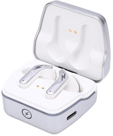 Plyisty Kabellose Gaming-Ohrhörer, 2,4 GHz, Bluetooth 5.3, 20 Ms, Niedrige Latenz, 3D-Stereo-Sound, IPX5, Kabellose Kopfhörer mit ENC-Mikrofon für Spielekonsole, PC, Tablet, Laptop, (White)