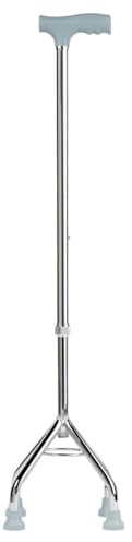 Baston Plegable de 4 Patas o Puntos para Personas Mayores y Adultos Hombres y Mujeres, Aluminio, Ultra Ligero, Mango ergonómico, Altura Ajustable