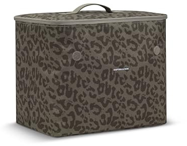 Kapten & Son Vaasa Cooling Inlay Large Leo Braun | 25L Thermotasche aus recyceltem PET für Shopping Basket Zubehör | Große Kühltasche hält Einkäufe frisch | Faltbare Gefriertasche für Damen & Herren