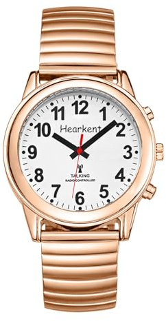 Hearkent Sprechende Uhr,Deutscher Sprachausgabe,Funkuhr Armbanduhr | Große Zahlenanzeige – uhren geeignet für Senioren / sehbehinderte und blinde Menschen
