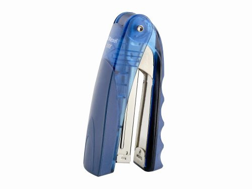 Rexel Centor Half Strip Stapler, 25 Sheet Capacity, Uses 24/6 and 26/6 Staples, Includes Staples, Metal Body, Translucent Blue, 2101015