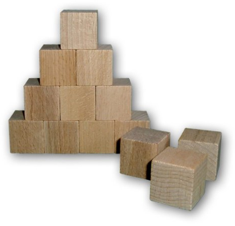 Ebert Würfel Buche 2 cm, 1000 Stück im Karton, natur