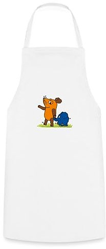 Spreadshirt Die Sendung Mit Der Maus Elefant Und Maus Hand An Rüssel Kochschürze, One size, Weiß