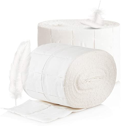 2x Rollen Kosmetex Zellstofftupfer Zelletten, Tupfer aus hochgebleichtem Zellstoff 12-lagig, 5x4 cm, 1000 Stück, 2 Stück