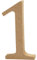 Creativ 2,5 cm MDF Nummer, braun, 13 x 2 cm