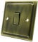 AET VAB1GSWIBB Victorian Antique Brass Switch-10 Amp Single 1-Gang 2 Way Light Switch, 240 V