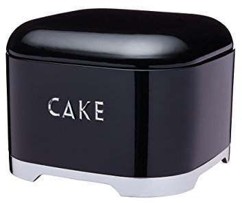 KitchenCraft Lovello Cake Storage Tin, 26 x 20 cm (10 x 8) - Midnight Black